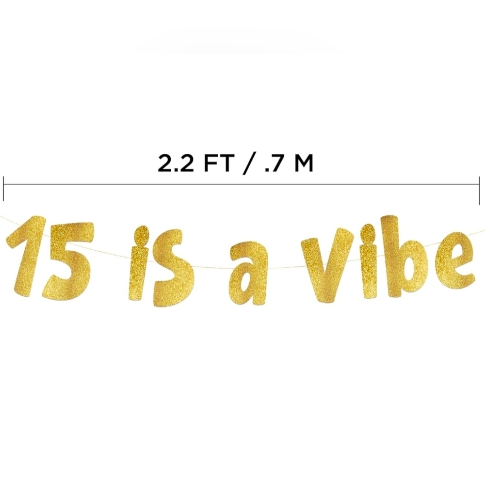 Gold Glitter Party Banner